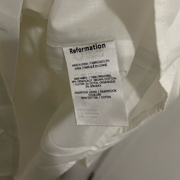 New🤍 Reformation Gibson Dress White - Picture 6 of 6